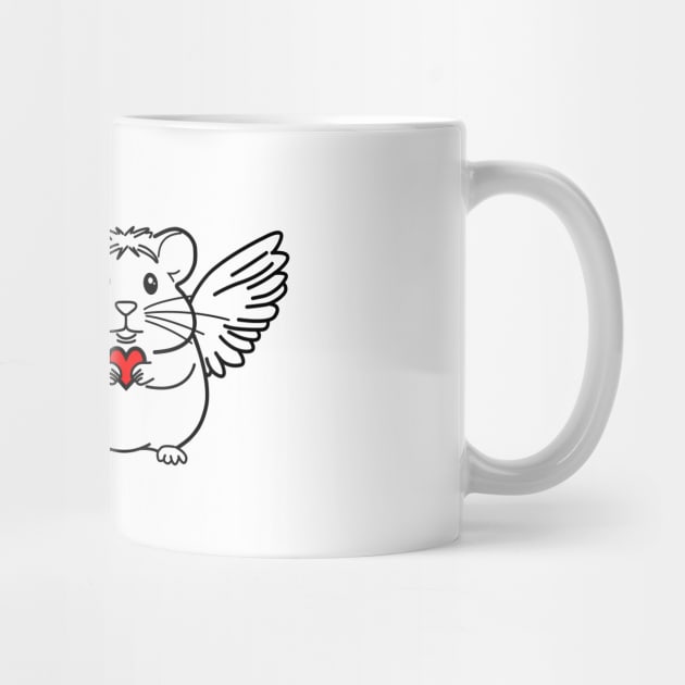 Adorable Hamster Cupid by Pawsitive2Print